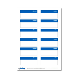 SORTIMO Beschriftungsetiketten blau BOXX/Koffer/Clip 12 St. (1 Bogen)