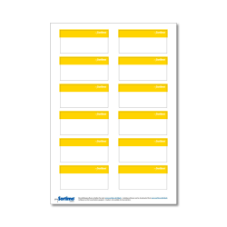 SORTIMO Beschriftungsetiketten gelb BOXX/Koffer/Clip 12 St. (1 Bogen)