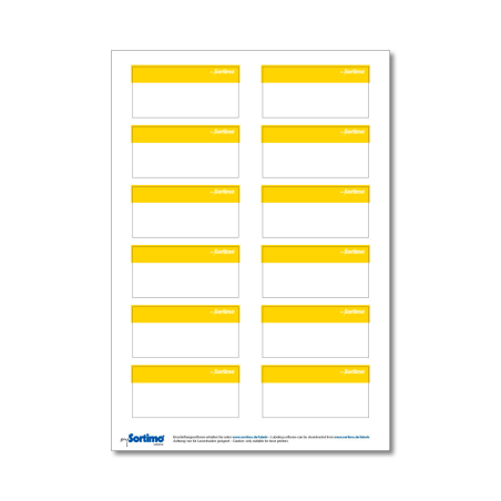 SORTIMO Beschriftungsetiketten gelb BOXX/Koffer/Clip 12 St. (1 Bogen)