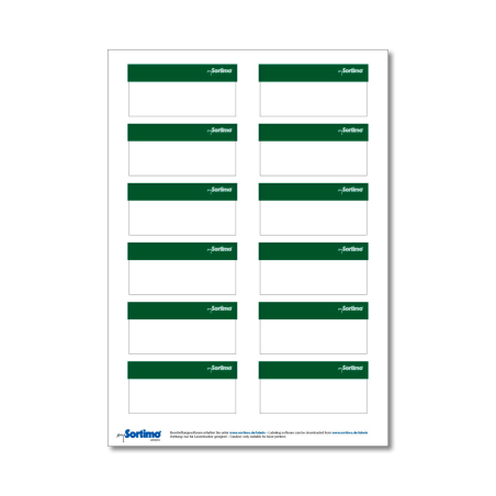 Beschriftungsetiketten grün BOXX/Koffer/Clip 12 St. (1 Bogen)