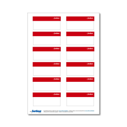 SORTIMO Beschriftungsetiketten rot BOXX/Koffer/Clip 12 St. (1 Bogen)