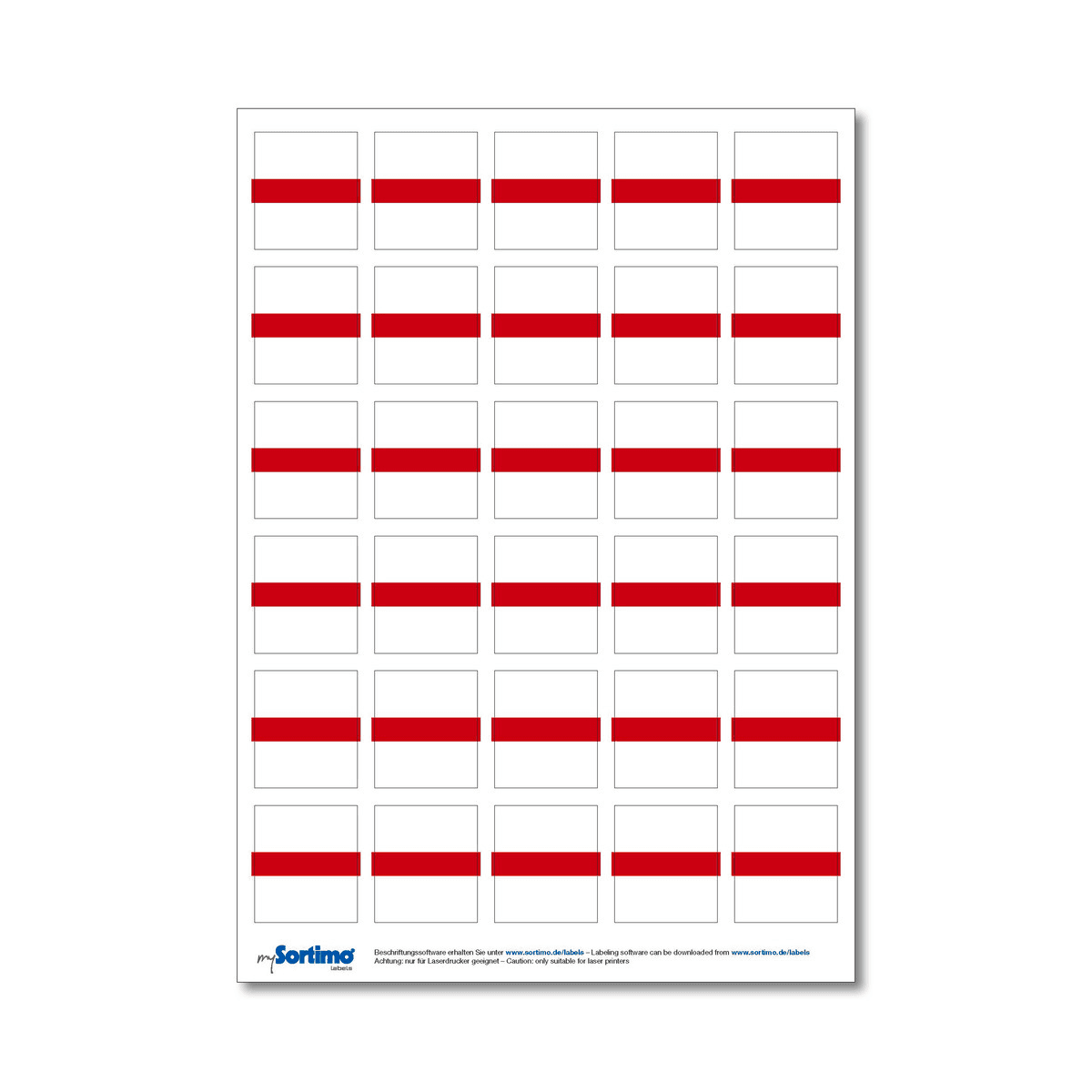 Beschriftungsetiketten Insetbox 30 St. rot (1 Bogen)