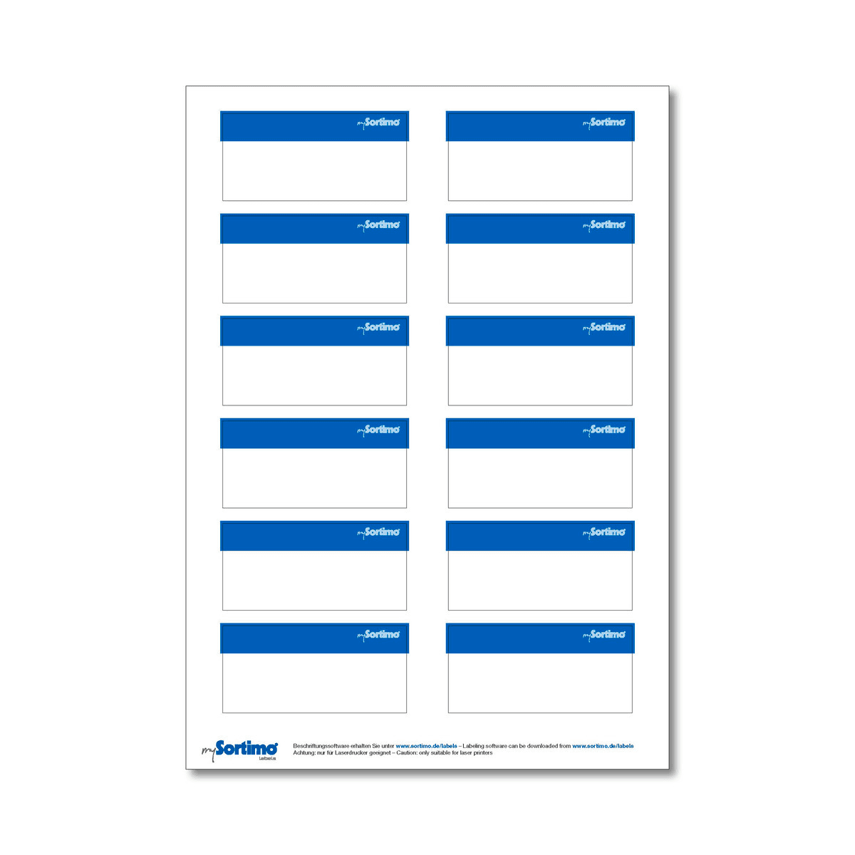 Beschriftungsetiketten blau BOXX/Koffer/Clip 12 St. (1 Bogen)